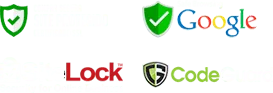 Selos de segurança — Site Protegido, Google Safe Browsing, SiteLock, CodeGuard